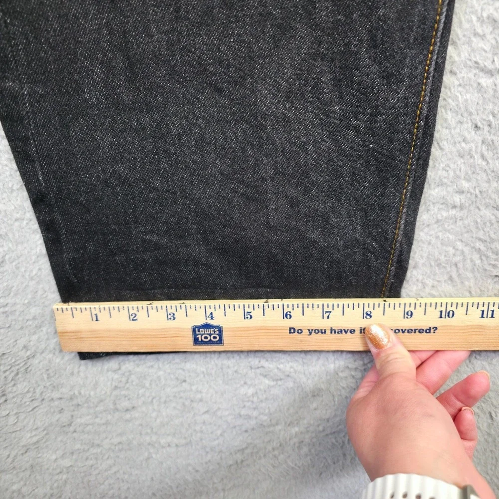 Levis 501 Jeans Mens 38x32‎ Black Straight Original Fit Button Fly Denim 36x28